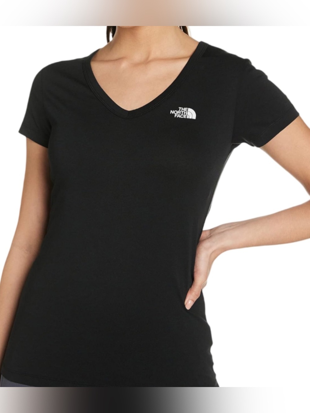 The North Face Black FlashDry V-Neck Training Tee Women’s Medium